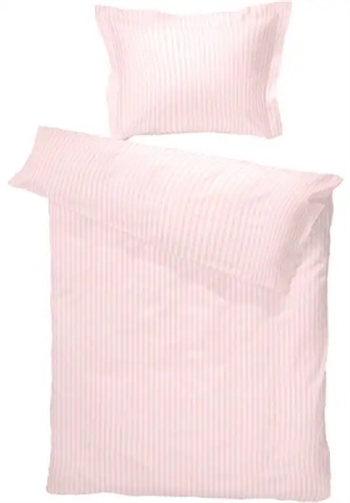 Junior sengetøj 100x140 cm - Ensfarvet lyserødt sengetøj - sengesæt i 100% Egyptisk Bomuldssatin - Turiform